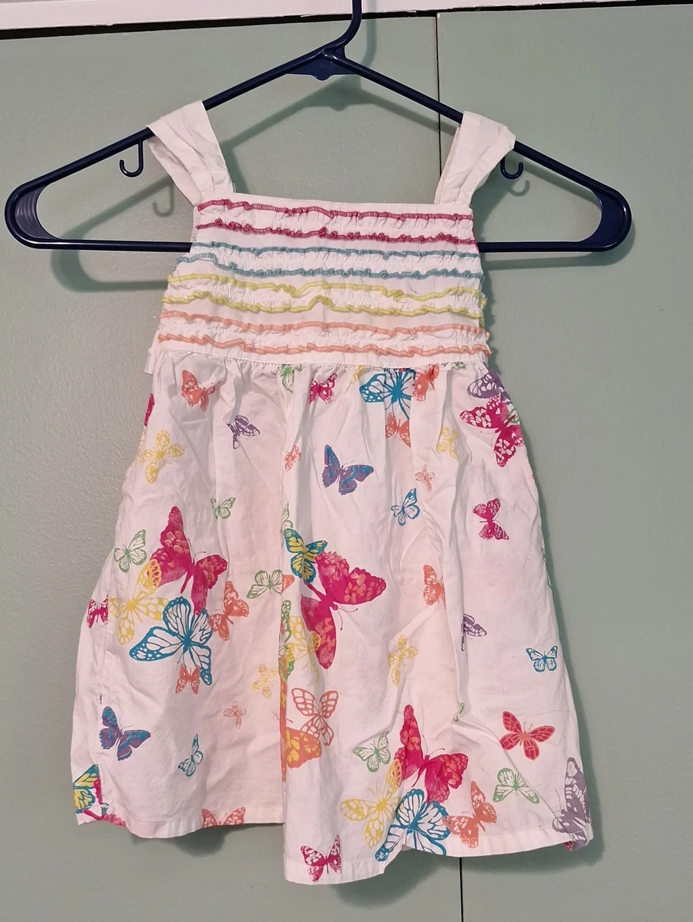 Koala Baby White And Rainbow Butterfly Dress Size Girls 24m